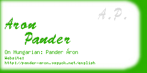 aron pander business card
